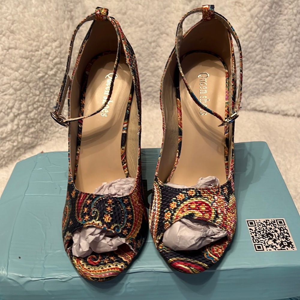 Queen Shoes JoyShoetique Strappy Open Toe Heel